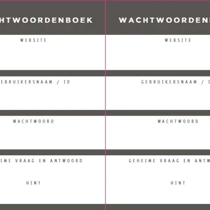 Inter-Stat Paddenstoelen Wachtwoordenboekje