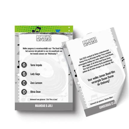 Inter-Stat Popquiz met Weetjes Scheurkalender 2027