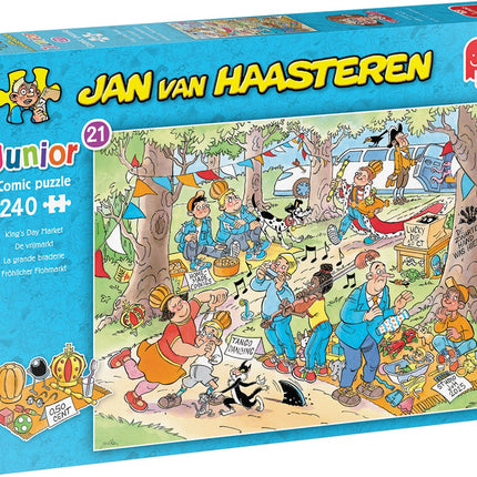 Jan van Haasteren De vrijmarkt - Jan van Haasteren Junior Puzzel 240 Stukjes