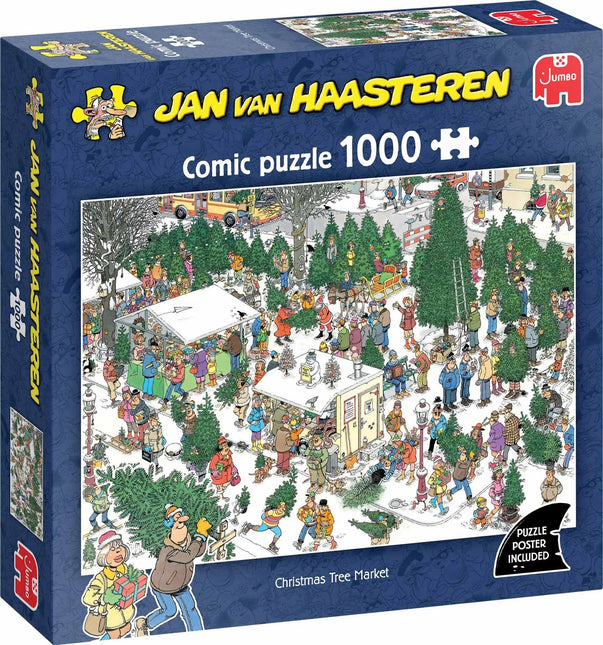 Jan van Haasteren Jan van Haasteren - De Kerstbomenmarkt Puzzel 1000 Stukjes