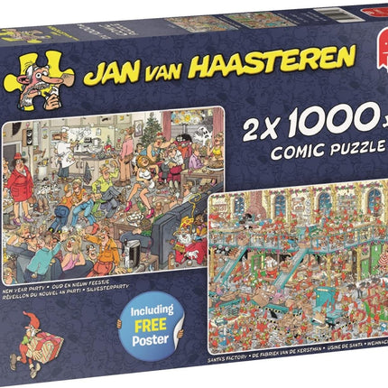 Jan van Haasteren Jan van Haasteren - Fijne Feestdagen Puzzel 2x 1000 Stukjes