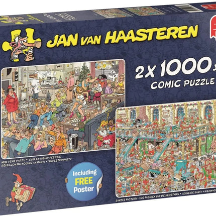 Jan van Haasteren Jan van Haasteren - Oud en Nieuw Feestje Puzzel 2x 1000 Stukjes