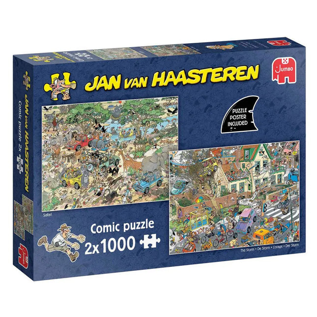 Jan van Haasteren Jan van Haasteren – Safari en Storm Puzzel 2x 1000 Stukjes