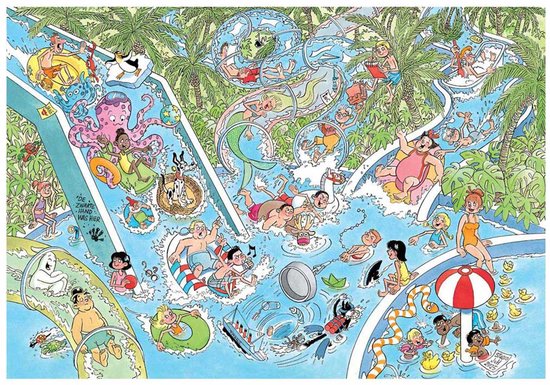 Jan van Haasteren Waterglijbaan Gekte - Jan van Haasteren Junior Puzzel 360 Stukjes