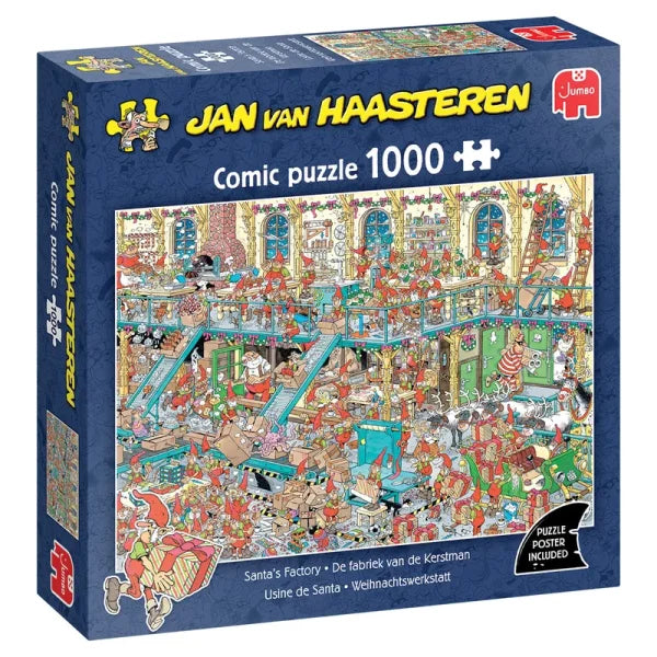 Jumbo Jan van Haasteren - Fabriek van de Kerstman Puzzel 1000 Stukjes