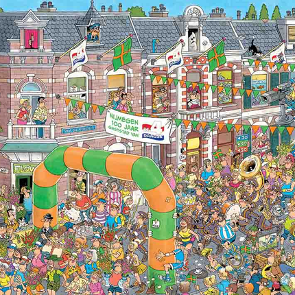 Jumbo Jan Van Haasteren - Nijmegen 100 Jaar Gaststad van de 4-Daagse Puzzel 1000 stukjes