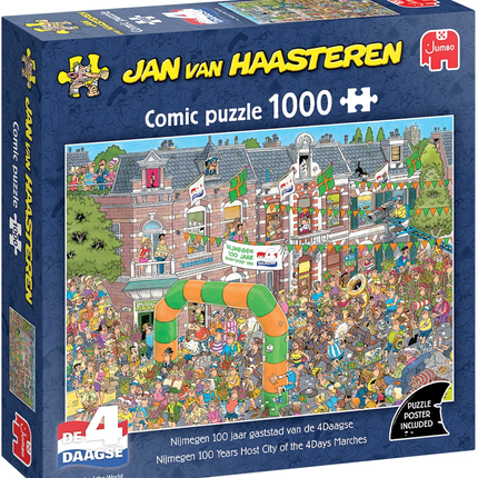 Jumbo Jan Van Haasteren - Nijmegen 100 Jaar Gaststad van de 4-Daagse Puzzel 1000 stukjes