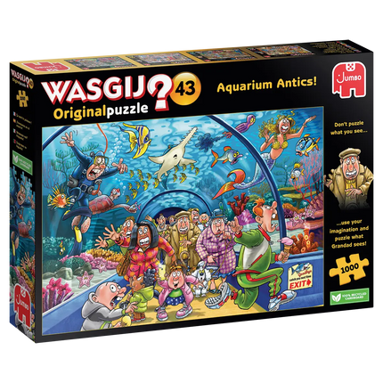 Jumbo Wasgij Original 43 – Aquarium Antics! Puzzel 1000 Stukjes