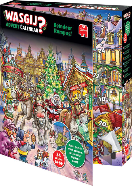 Jumbo Xms Wasgij Adventkalender Rendier-ravage! Puzzel 1296 Stukjes