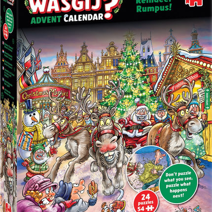 Jumbo Xms Wasgij Adventkalender Rendier-ravage! Puzzel 1296 Stukjes