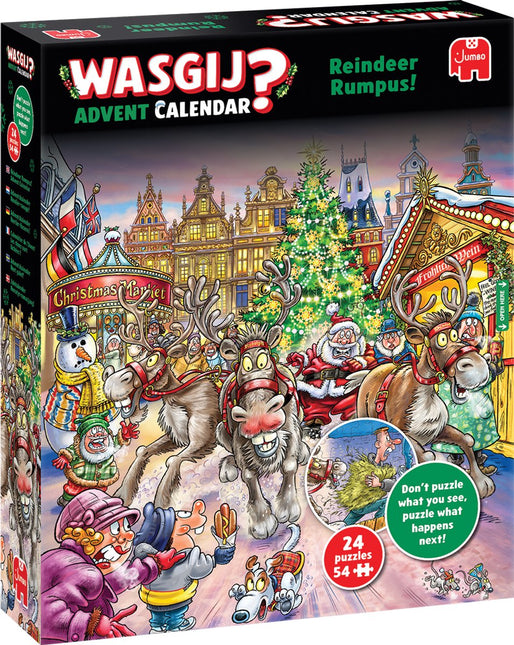 Jumbo Xms Wasgij Adventkalender Rendier-ravage! Puzzel 1296 Stukjes