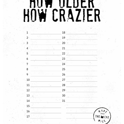 kalenderwinkel Make That the Cat Wise Verjaardagskalender A5