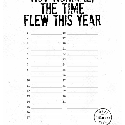 kalenderwinkel Make That the Cat Wise Verjaardagskalender A5