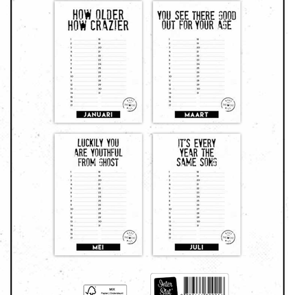 kalenderwinkel Make That the Cat Wise Verjaardagskalender A5