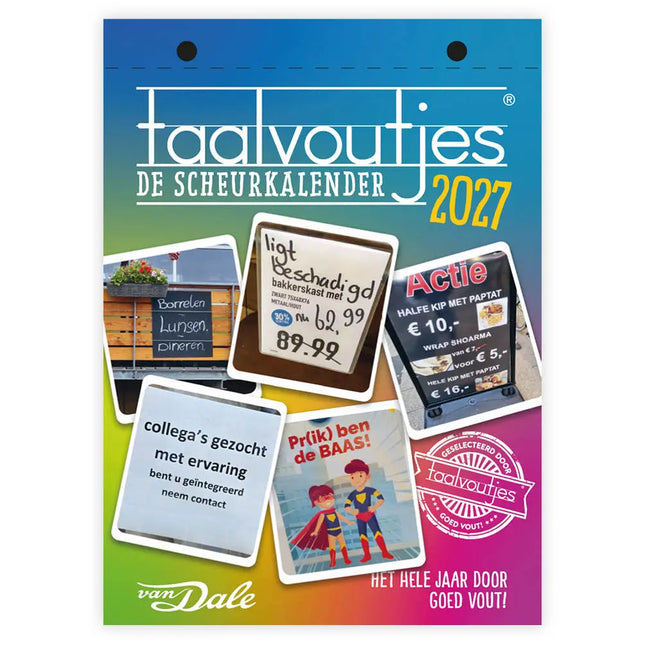 kalenderwinkel Taalvoutjes Scheurkalender 2027