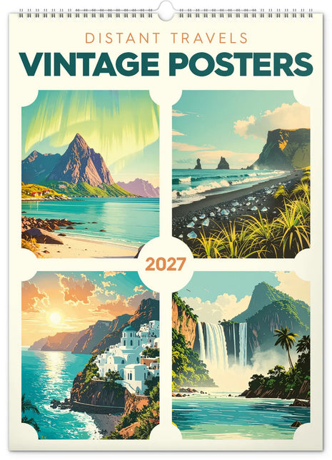 kalenderwinkel Vintage Posters - Distant Travels Kalender 2027
