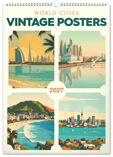 kalenderwinkel Vintage Posters - World Cities Kalender 2027