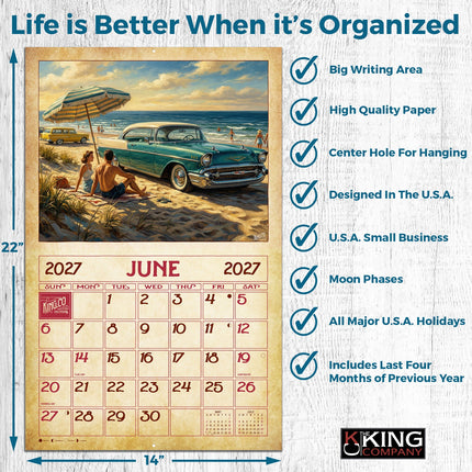 KingCompany Vintage Beach Life Kalender 2027