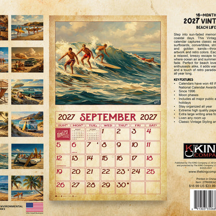 KingCompany Vintage Beach Life Kalender 2027