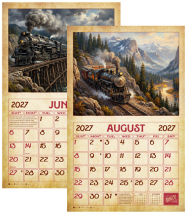 KingCompany Vintage Trains Kalender 2027