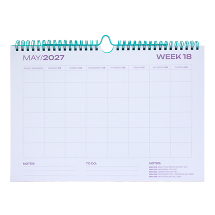 Kitsch Kitchen Pepa Lani Family Planner 2027 Flowerbirds