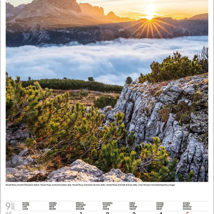 Korsch Verlag Alpen Kalender 2027 Groot