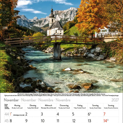 Korsch Verlag Alpen Kalender Klein 2027