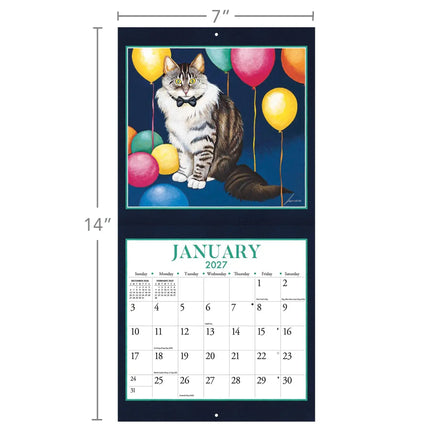LANG American Cat Mini Kalender 2027