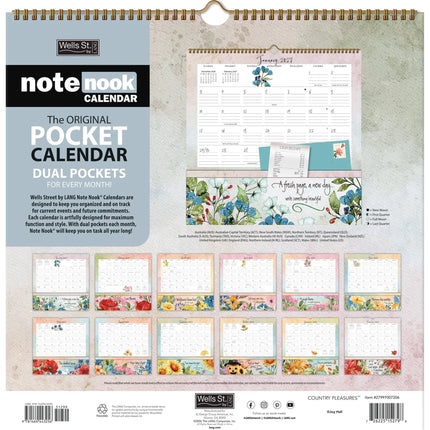 LANG Country Pleasures Note Nook Kalender 2026