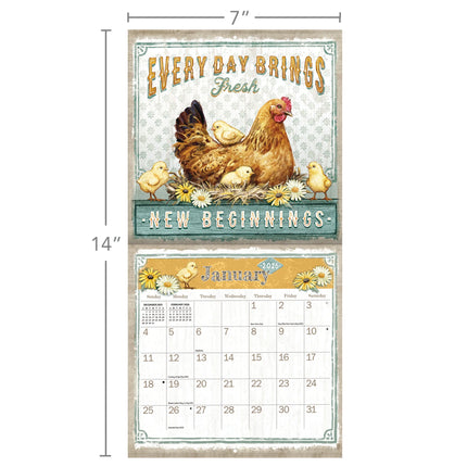 LANG Farmhouse Mini Kalender 2026