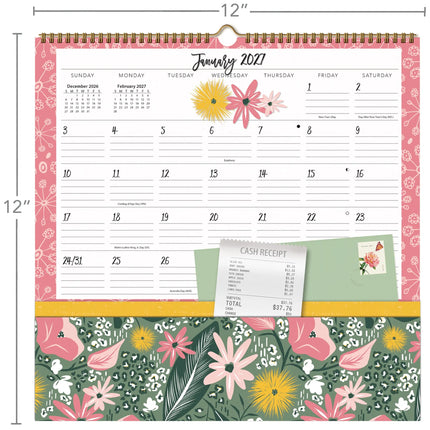 LANG Flora en Fauna Pocket Note Nook Kalender 2026
