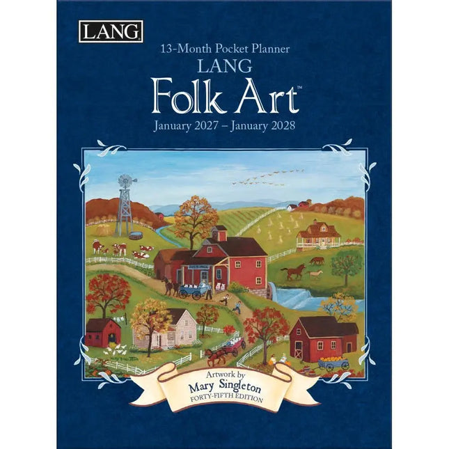 LANG Folk Art Pocket Agenda 2026