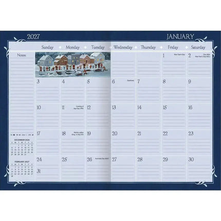LANG Folk Art Pocket Agenda 2027