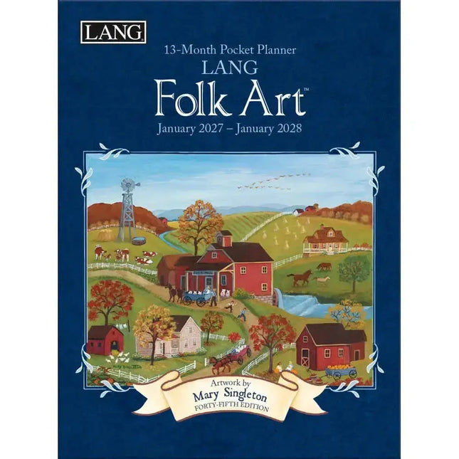 LANG Folk Art Pocket Agenda 2027