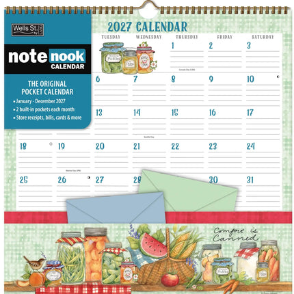 LANG Folk Song Pocket Note Nook Kalender 2027