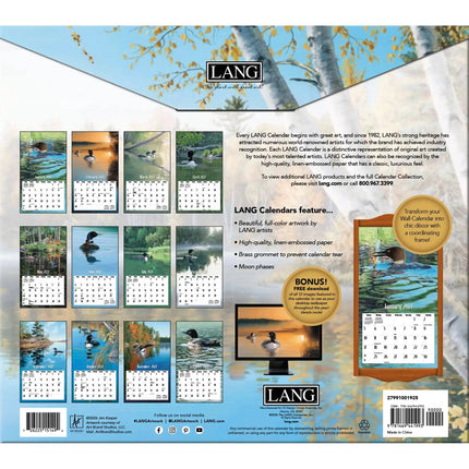 LANG Loons on the Lake Kalender 2027