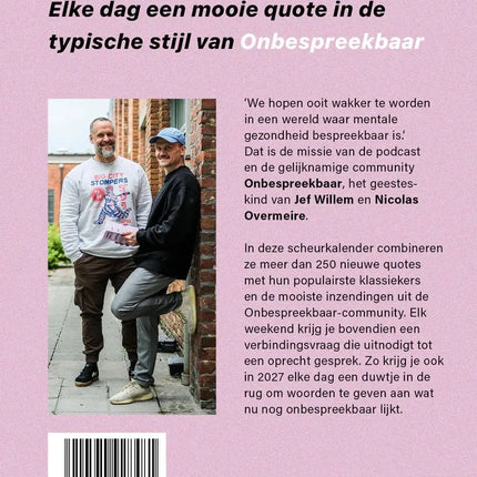 Lannoo Onbespreekbaar Scheurkalender 2027