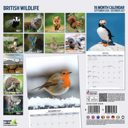 Magnet & Steel British Wildlife Kalender 2027