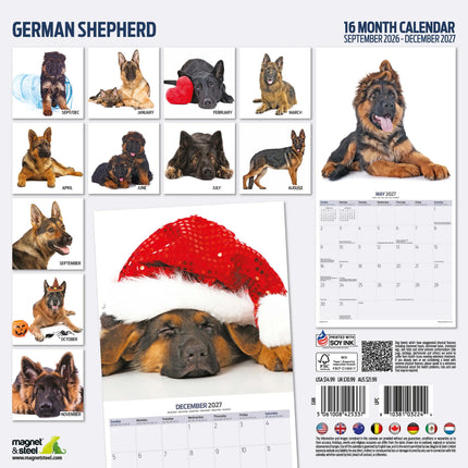 Magnet & Steel Duitse Herder Modern Kalender 2026