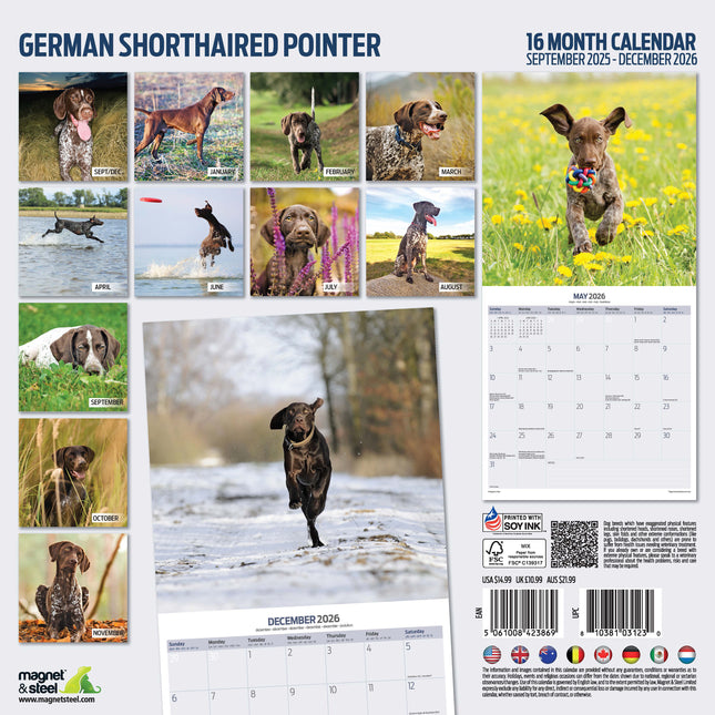 Magnet & Steel Duitse Staande Kalender 2026