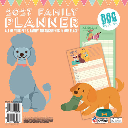 Magnet & Steel Family Planner Honden Editie 2027 5 persoons