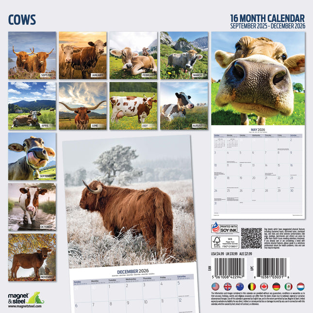 Magnet & Steel Koeien Kalender 2026