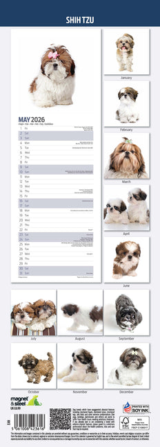 Magnet & Steel Shih Tzu Kalender 2026 Slimline