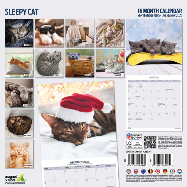 Magnet & Steel Sleepy Cat Kalender 2026