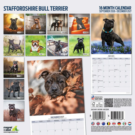 Magnet & Steel Staffordshire Bull Terrier Kalender 2027