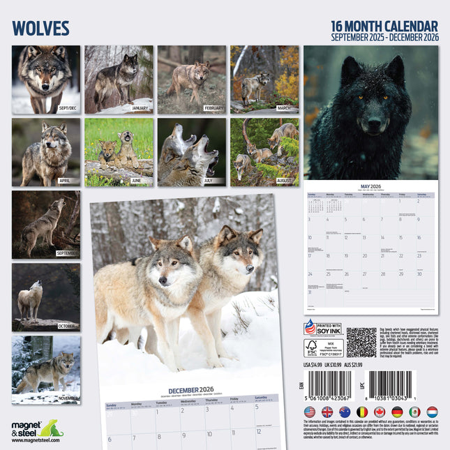 Magnet & Steel Wolven Kalender 2026