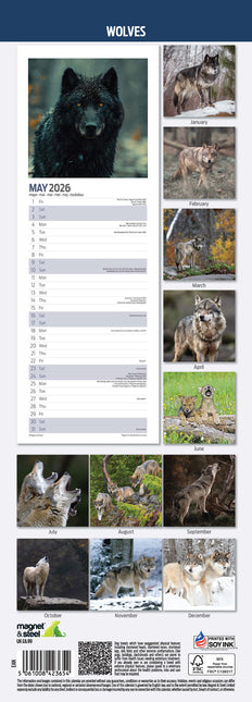 Magnet & Steel Wolven Kalender 2026 Slimline