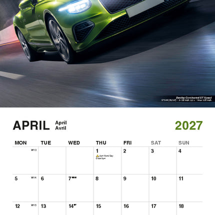 ML Publishing Super Cars Kalender 2027
