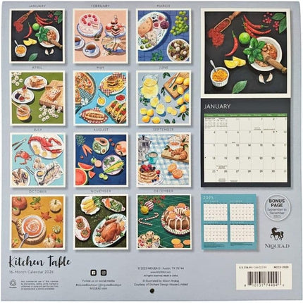 NIQUEA.D Kitchen Table Kalender 2027