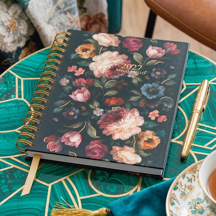 Paperclip Bureau Agenda Flower Pattern 2027 – Paperclip